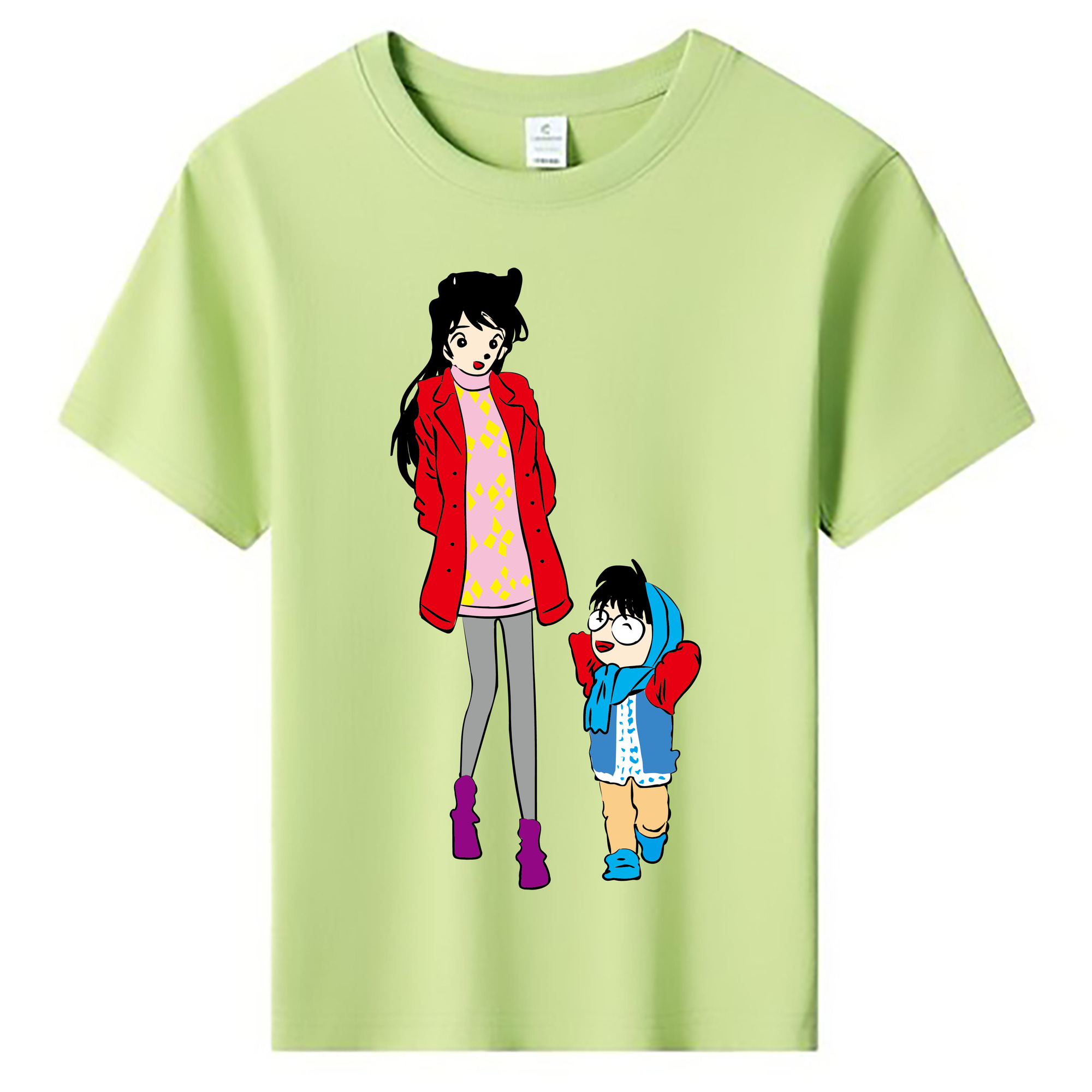 （画像用） 名探偵コナン 江戸川 コナン Detective Conan Conan Edogawa 綿100％キッズTシャツ（フロントプリント）